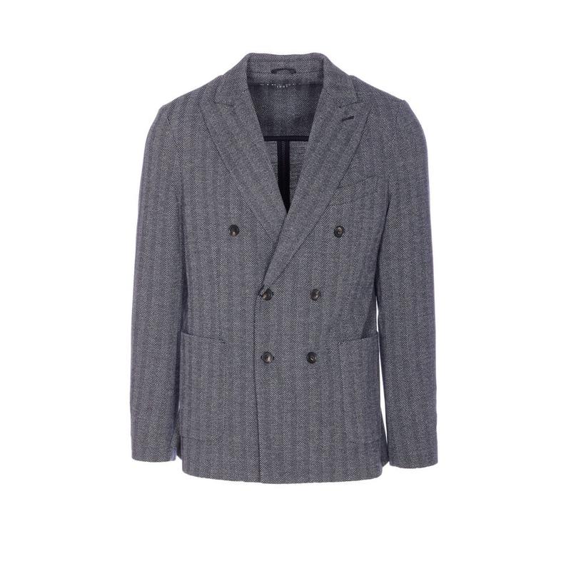 Circolo 1901 男士 FW25 夹克 人字形雙排扣夾克