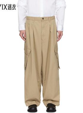 Yohji Yamamoto 男款驼色 BS Katsuragi 12Tuck Work 工装裤 迷衣