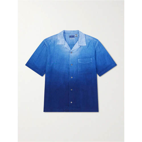BLUE BLUE JAPAN 男士 FW26 衬衫 Camp-Collar 渐变色梭织