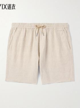 【早秋新品】Nn07 男款Gregor 1454 直筒亚麻抽绳短裤 迷衣时尚