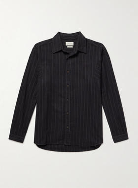 Oliver Spencer 男士 SS26 衬衫 Garrison 条纹有机棉衬衫