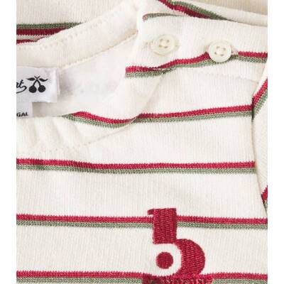 Bonpoint 婴儿 T恤 Tourbillon 棉混纺针织童装