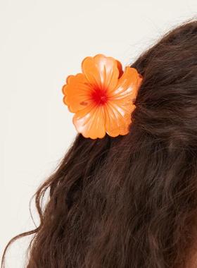 Sui Ava 女士 发饰 Hawaii hair 花朵大号蟹钳橙色发饰