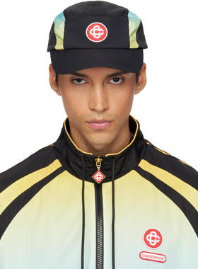 Casablanca 男士 棒球帽 黑色 Frog Gradient Nylon 棒球帽