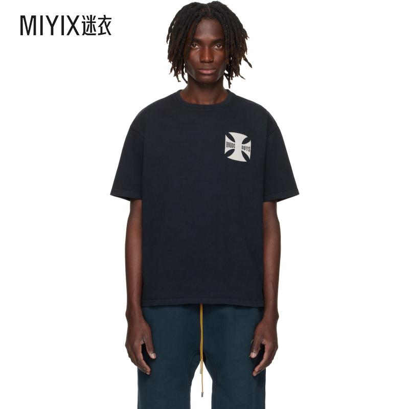 黑色 Rhude Boys T 恤男款 迷衣时尚