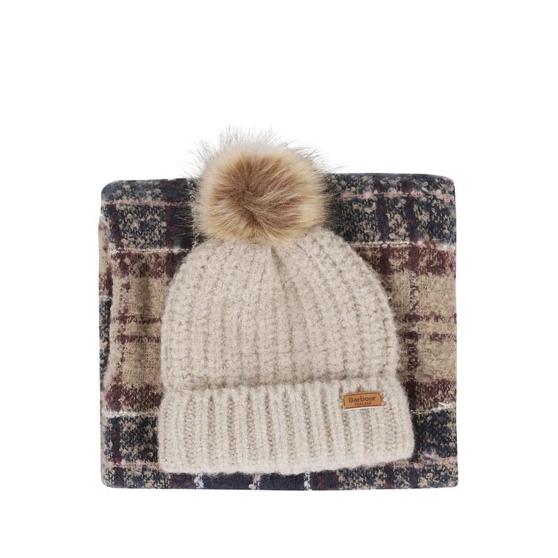 Barbour 女士 FW25 帽子 帽子和圍巾套裝