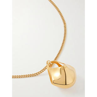 吊坠 Khaite 项链 SS26 荷花小号镀金项链 女士