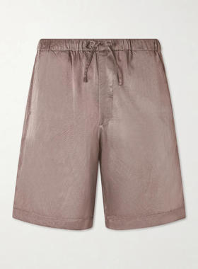 Dries Van Noten 男士 SS26 短裤 直筒斜纹布抽绳短裤