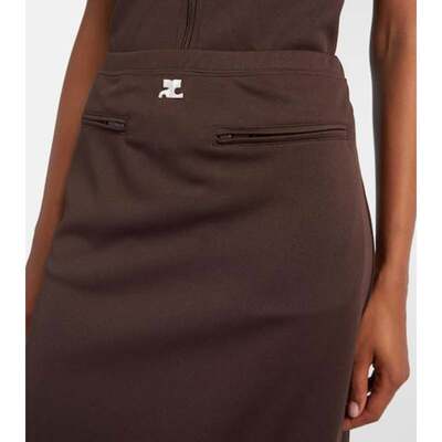 Courrèges 古未界 女士 中长裙 Tracksuit 棉毛布中长半身裙