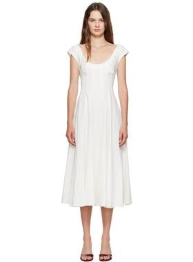 Danielle Guizio 女士 中长连衣裙 白色 Leila 连衣裙