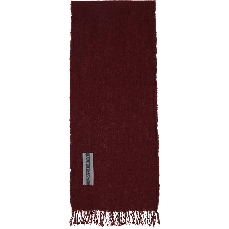 Our Legacy 男士 围巾 酒红色 Cottage 围巾