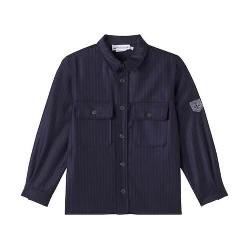 Bonpoint 男童 上衣 Gustave 细条纹羊毛衬衫式童装