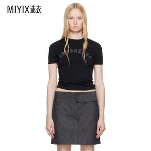 女款 黑色 Medusa Courrèges 恤 Contrast Printed 迷衣时尚