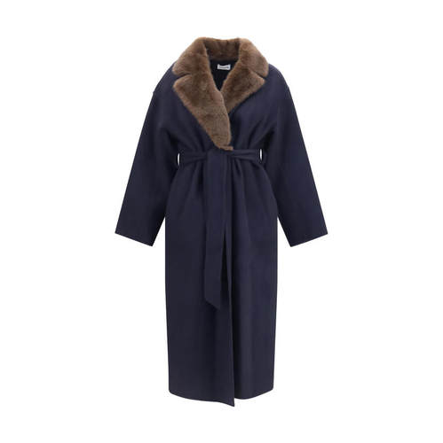 Parosh 女士 FW26 大衣 Coat 羊毛毛领皮带