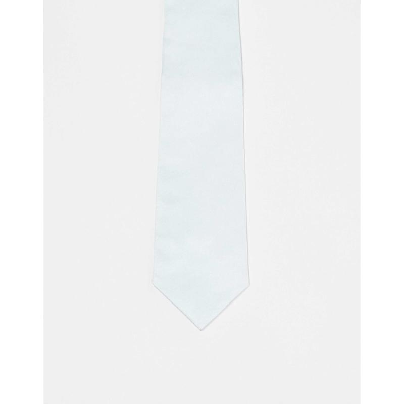 Six Stories 男士 领带 绸缎冰蓝色领带