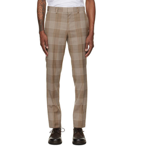 Hugo 雨果 男士 长裤 驼色 Extra-Slim-Fit Virgin Wool