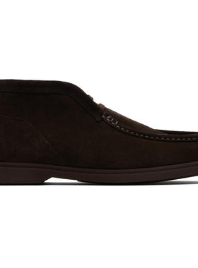 Boss 男士 靴子 黑色 Stitching Details Suede 沙漠靴