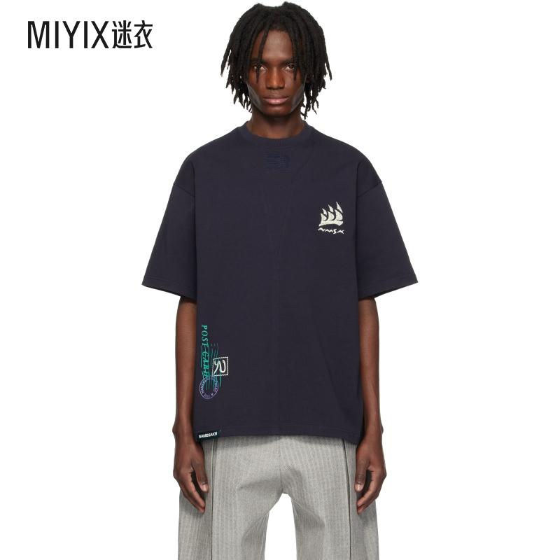 NAMESAKE 男款海军蓝 Sava Oversized Sail T 恤 迷衣时尚