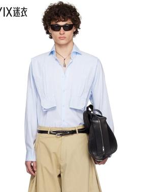 HODAKOVA 男款蓝色 Sleeve 衬衫 迷衣时尚