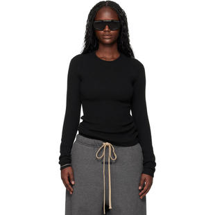 Essentials 女士 T恤 黑色 Holiday 系列 Waffle 长袖