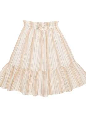 Bonpoint 女童 半身裙 Aliette 条纹棉混纺童装