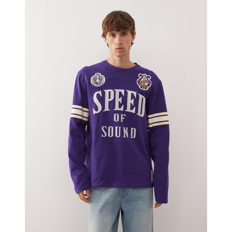 Deus Ex Machina 男士 T恤 eight 运动重身长袖深色紫色毛线衫