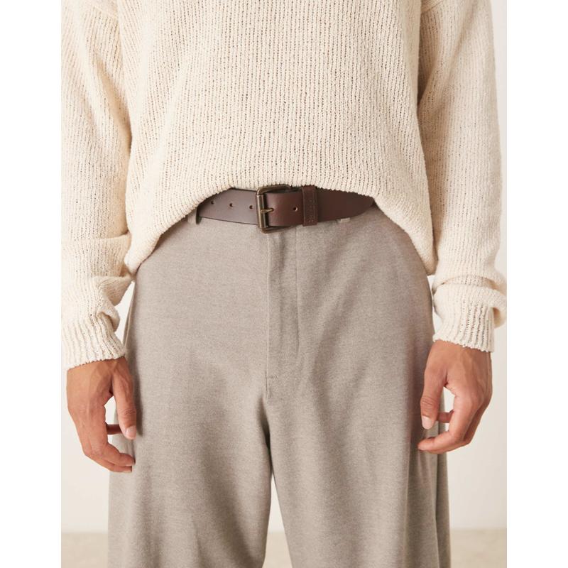 Barbour 男士 腰带 Allanton 皮带棕色腰带