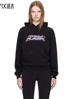 Coperni 女款黑色 Slogan 连帽衫 迷衣时尚