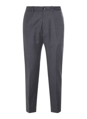 nine:inthe:morning 男士 长裤 灰色羊毛长裤