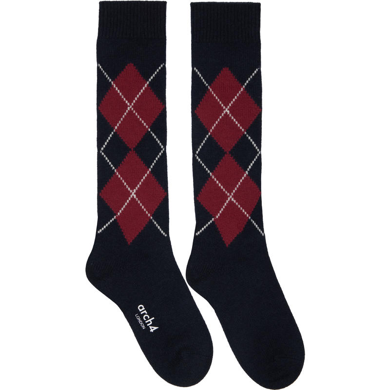 Arch4 女士 袜子 独家发售海军蓝  酒红色 Clarke 长筒袜