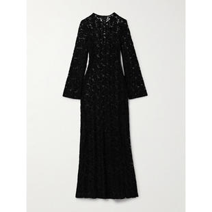 Nili Lotan 女士 SS26 中长连衣裙 Della 棉质凸纹蕾丝长款连衣裙