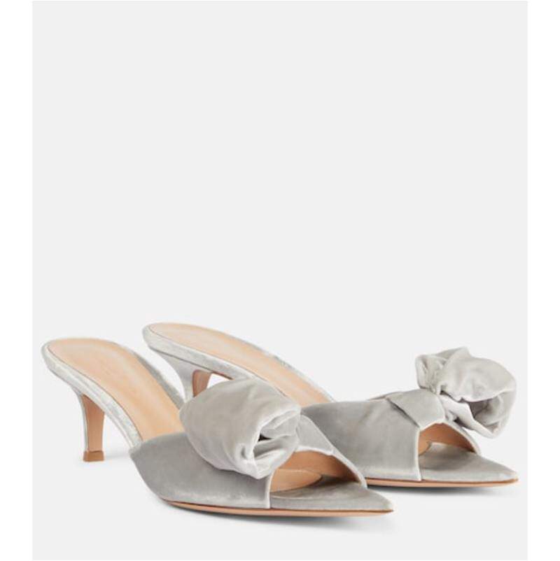 Gianvito Rossi 吉安维托·罗西 女士 凉鞋 55 蝴蝶结天鹅绒凉拖