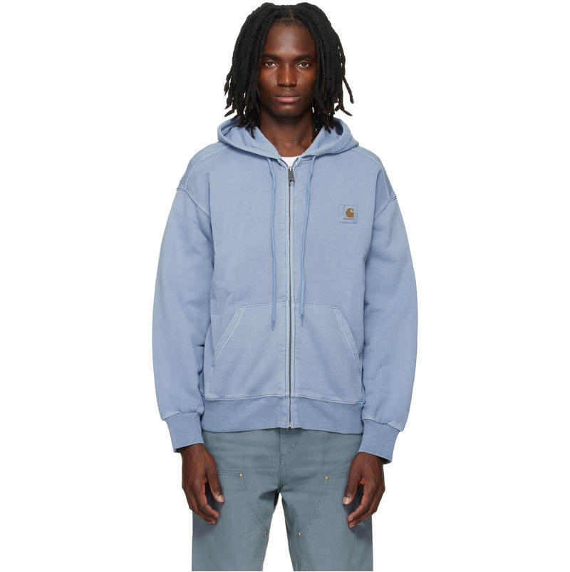 Carhartt WIP 卡哈特 男士 卫衣 蓝色 Nelson 连帽衫