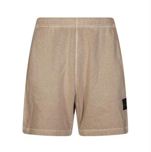 Island Old 石头岛 短裤 石头色徽标拼缀质感 男士 Stone