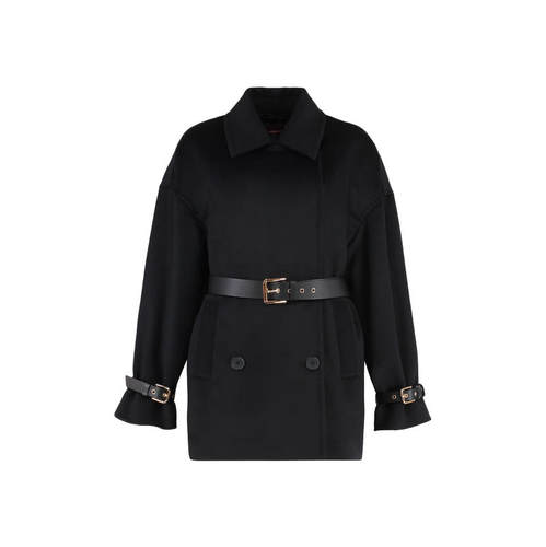 Max Mara Studio 女士 FW25 大衣 PAUSA 双排扣初剪羊毛