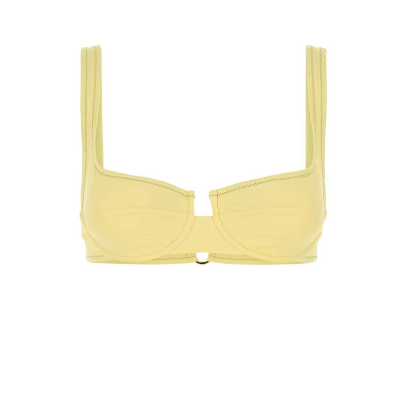 Reina Olga 女士 比基尼 Brigitte 粉蜡笔黄色弹力尼龙比基尼上装