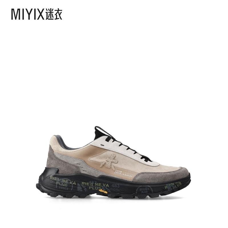 [秋冬新品]Premiata普瑞米亚达 男款DEVIN 绒面革光滑皮质运动鞋