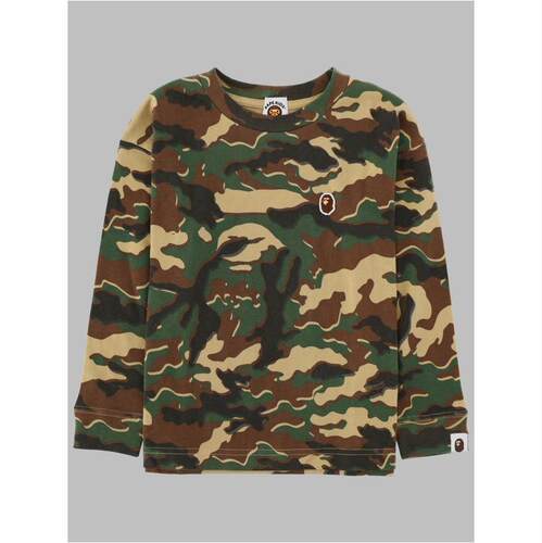 A Bathing Ape 猿人头 中性（儿童） 卫衣 one point 迷彩童装