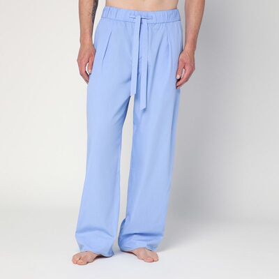 Tekla Fabrics 男士 SS25 长裤 矢车菊蓝蓝色睡衣
