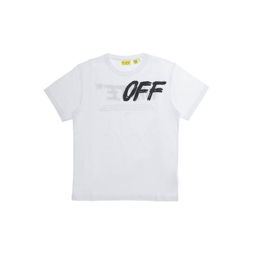 Off-White 婴儿 FW26 T恤 front and for Boy 白色后Logo棉质童装