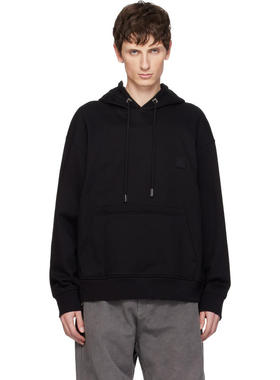 Wooyoungmi 男士 卫衣 黑色 Flower Back Logo 连帽衫