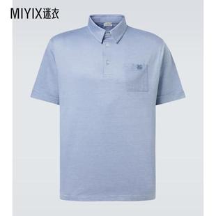 Etro艾绰 男款 徽标棉混纺Polo衫 迷衣时尚