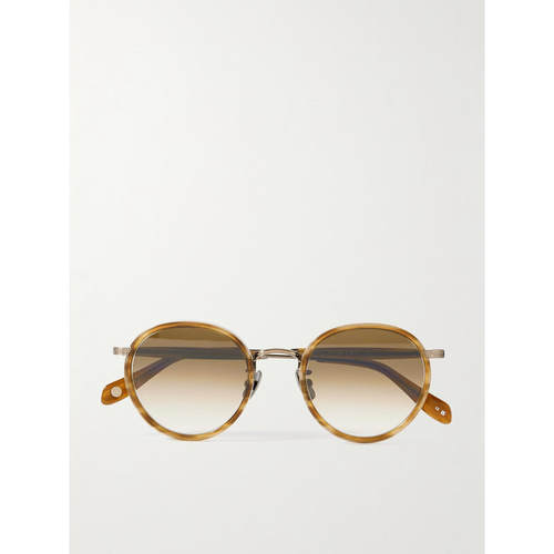 Garrett Leight 男士 太阳镜 Wilson X 遮阳圆框醋纤镀金太阳眼镜