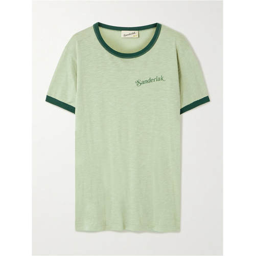 SANDERLAK 女士 SS26 T恤 two-tone 印花棉针织