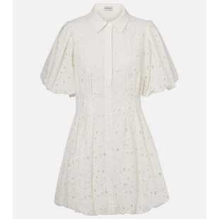 Cleo SIMKHAI 连衣裙 短款 马德拉刺绣棉质迷你连衣裙 女士