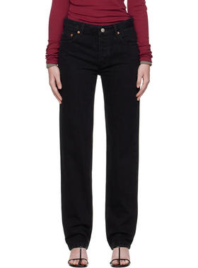 R2W 女士 牛仔长裤 黑色 Hatty Tapered 牛仔裤