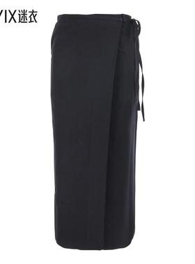 【秋冬新品】Dunst Closure Laces 黑色侧边布织女士半身裙 迷衣