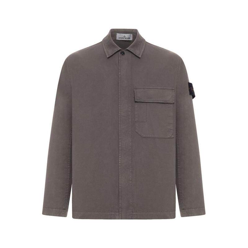 Stone Island 石头岛 男士 夹克 Stone Island 指南针徽章衬衫