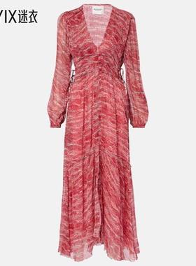 Isabel Marant Étoile 女款Amara 雪纺长款连衣裙 迷衣时尚