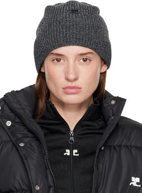 Courrèges 女士 毛线帽 灰色 AC Light Wool 毛线帽